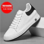 Elevator Shoes Men 6cm 8cm 10cm Lifting Board Shoes White Platform Male Sneakers Hidden Height Increase Sports Casual Shoes 2025 (New)