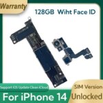 Fully Tested For iPhone 14 Motherboard Clean ICloud Unlocked Mainboard Support Update 128GB/256G With/NO Face ID Logic Board (New)