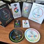 NFC 215 Programmable Google Review Acrylic Stickers Card NFC Station Table 13.56Mhz Waterproof NFC Stand Google Review Card (New)