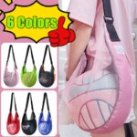 New Oxford Cloth Basketball Bag Single Shoulder Crossbody Bag Football Training Storage Net Pocket Blue Ball Sport Equipment Bag (New)