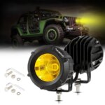 AUXBEAM 3.5 inch LED Work Light 34W Combo Beam Car Driving Light WITH WIRING HARNESS White Yellow for SUV Truck Pickup Boat (New)