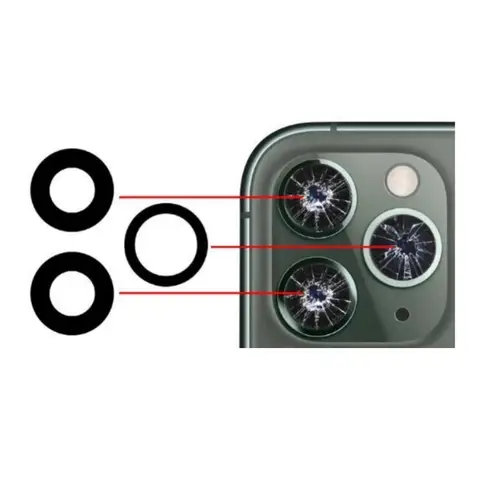Sefa33d5f06cf49e591dd4619e9e98994R_480x480q75 AliSunny 10pcs Back Camera Glass for iPhone 11 12 13 Pro Max 13MINI XR XS 14 Rear Cam Cover Lens 3M Sticker Holder Parts (New) - Image 1