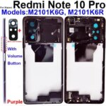 Middle Frame Housing Xiaomi Redmi Note 10 Pro Note 10Pro Max Middle Frame Holder Cover Bezel with Side Kesy Parts (New)