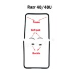 Novecel For Motorola Moto Razr 40 50 60 Ultra 40U 60U Front Screen Stand Middle Bezel Frame LCD Display Bracket Hoder Repair (New)