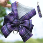 Cute Dog Harness and Leash Set Breathable Pet Harness Vest For Small Dogs Rabbits Mesh Dress Bow Chest Belt Collar Pet Supplies (New)