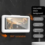 Waterproof Phone Holder Bathroom Home Wall Phone Case Stand Box Self adhesive Touch Screen Phone Bracket Shower Sealing Storage Bangladesh (New)