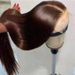 Super Double Drawn Bone Straight Chocolate Brown Lace Front Human Hair Wigs Pre Plucked Dark Brown HD Lace Frontal Wig For Women (New)