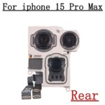 Back Main Rear Camera iPhone 15 Pro Max 15 Plus 15Pro Front Facing Camera With Flash Module Sensor Flex Cable Full Parts (New)