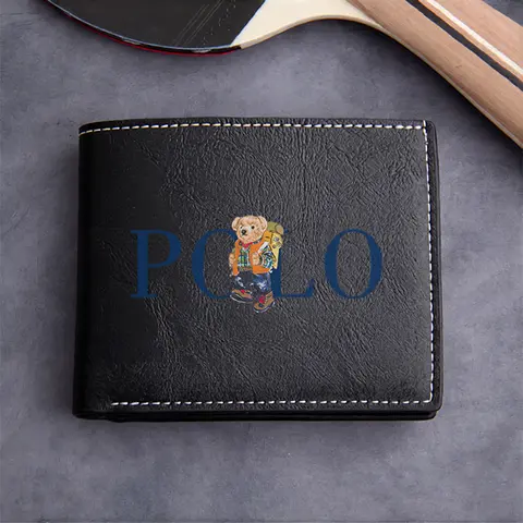 Sf0e0e66adcfb4e8b8a4a29a0f1342065V_480x480q75 POLO BEAR EMBROIDERED PU LEATHER WALLET MENS SLIM DURABLE LIGHTWEIGHT BUSINESS STYLE ACCESSORY PREMIUM FINISH (New) - Image 1