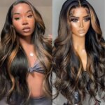 1B/30 Ombre Highlight Lace Front Wigs Human Hair 13x6 Body Wave Wig Human Hair 13x4 Transparent Lace Frontal Wigs For Women (New)
