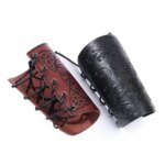 Medieval Arm Cuff Wrist Guard Quake Pattern PU Leather for Cosplay (New)