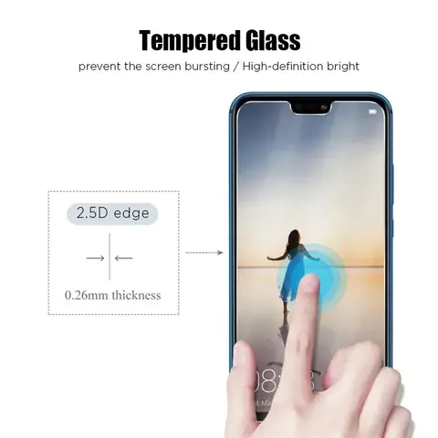 Sf25271a844c54a78a7b06fa6ff9f217dz_480x480q75 2026 3PCS HD Tempered Glass Huawei P20 P30 P40 Mate 20 Lite Y6 Y7 P9 P10 P Smart Z 2019 2018 Nova 3 Protective Glass Film (New) - Image 1