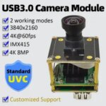 4K 8MP IMX415 USB3.0 Camera Module 3840*2160 60FPS No Distortion FF Free Drive Type c Face Recognition H.264 MJPG YUY Bangladesh (New)