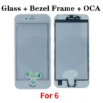 Outer Glass With OCA For iPhone 5 5G 5S 6 6G 6S 7 7G 8 8G Plus SE 2020 Touch Screen Front Outer Glass Lens Cover With Frame (New)