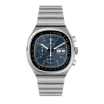 Hruodland 2025 New F022 Retro Quartz Chronograph Men Watches Sapphire Glass Blue Black Stainless Steel Fashion Dress Wristwatch (New)