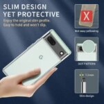 Google Pixel 7A Slim Fit Transparent Plastic TPU Protective Silicone Cover Phone Cases Google Pixel 8 Pro (New)
