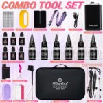WIKYTINA Professional UV Light Hair Extension Kit - Complete Tool Set with UV Glue Remover Machine UV Hair Extension Machine (New)