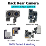Tested Back Rear Camera iPhone 11 12 Pro Max 13 14 15 Pro Max Mini 14 15 Plus Main Lens Flex Cable Camera Module Replacement (New)