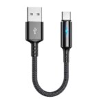 25cm Short Nylon Charger Data Cable Micro USB Type C Cables iOS Android Phone 2.4A Fast Charging Power Bank Phone Cord Wire Bangladesh (New)