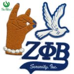 Finer Woman Dove Sorority Iron On Chenille Patch fo Clothing Zeta Phi Beta Sisterhood Embroidered Official Style Greek Gift (New)