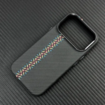Carbon Fiber Texture Magnetic Armor Case iphone 17 17Pro Max 16 Pro 15 14 13 Ultrathin Alloy Lens Wireless Charge Hard Cover (New)