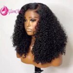 12A 4*4/13x4Lace Front Double Drawn Curly99j#Natural Color 4#Piano Color Human Hair Wig 300%Density 18Inch Pre Plucked Baby Hair (New)