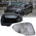 Side Mirror Cover Cap For Toyota Prius 30 ZVV30 2009 2010 2011-2015 REIZ 2010-2015 Glossy Black Wing Mirror Cap Car Accessories (New)
