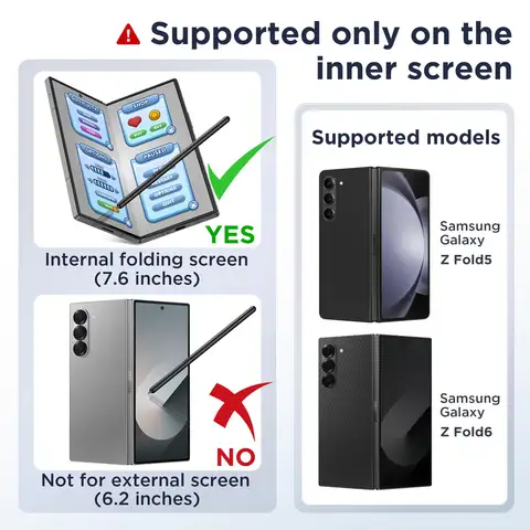 Sf7f0fbfece1b4ded86b2773636e2d031W_480x480q75 Samsung Galaxy Z Fold 6 Fold 5 Slim S Pen Fold Edition 4096 Pressure Levels Touch Stylus with 3* Pen Tips & 1* S Pen Holder (New) - Image 1