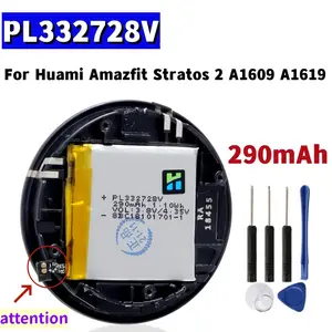 Sf8661c5921b14db3877358eac863531ej_300x300q75 PL332728V 332728 290mAh Battery Huami Amazfit Stratos 2 A1609 A1619 Smart Watch Battery + Free Tools Bangladesh (New) - Image 1