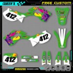 QUEEN X MOTO New Motorcycle Graphics Protect Stickers Kits For KAWASAKI KX125 KX250 125 250 1999 2000 2001 2002 002 (New)