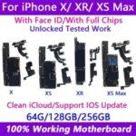 Unlocked Motherboard Clean iCloud iPhone X XS XR Motherboard With Face ID Support iOS Update Xs Max Logic Board Replace Bangladesh (New)