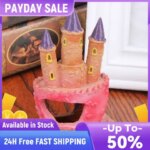 Small Aquarium Cartoon Castle No Sharp Edges Cartoon Castle Decor Vivid Scenery Castle Shape Ornament for Home Garden Decoration (New)