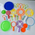 Bubble Machine Blowing Bubble Tool Soap Bubble Maker Blower Set Big Bubble Dish Outdoor Funny Gift Toys For Children Bubble Wand (New)