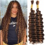 Highlight Boho Braids Human Hair No Weft Bulk Braiding Hair Remy Human Hair Boho Knotsless Braids 100g Brazilian Bulk Hair (New)