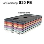 Aocarmo Samsung Galaxy S20 FE G7810 Front LCD Display Middle Frame Chassis Bezel Plate With Buttons Replacement Part (New)