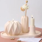 Geometry Candle Cup Silicone Mold DIY Planter Making Supplies Plaster Concrete Resin Storage Jar Casting Molds Home Crafts Decor (New)