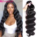 Body Wave Bundles Human Hair Peruvian Weaving Natural Black 3 4 Bundles Deal Virgin Hair PerisModa 30 Inch Raw Hair Extensions (New)