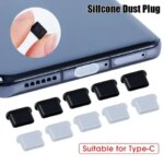 Silicone Dust Plugs Type C Charging Port Protector Stopper Cap Cover Iphone 17 16 15 Pro Max Samsung Xiaomi Anti-Dust Plug (New)