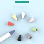 8 Pcs Pencil Tip Cover Apple Pencil 1st 2nd Generation Mute Silicone Nib Case iPad Pencil 1 2 Nib Cover Screen Protector (New)