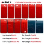 Suitable Screen Display Adhesive Google Pixel 8 8A 8 Pro 9 Pro XL LCD Waterproof + Back Battery CoverGlue Sticker Frame Seal (New)