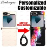 Personalized Customizable DIY Photos Folding Hard Matte Coque Samsung Galaxy Z Flip 7 6 5 4 3 5G Cases Covers Image Lanyard Bangladesh (New)