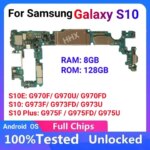 Motherboard For Samsung S10 Plus G975F / FD  / U S10 G973F / FD / U 128GB S10E G970F / FD / U Unlocked Logic Board Android OS (New)