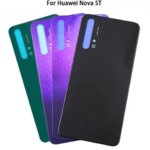 New hua provides a set of Nova 5T glass battery back cover rear door glass panel camera glass lens replacement (New)