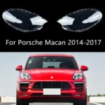 Headlight Cover For Porsche Macan 2014 2015 2016 2017 Car Headlight Shell Lamp Shade Lens Cover (New)