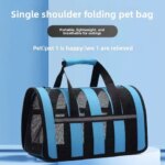 Breathable mesh pet bag large size foldable can be worn over the shoulder or carried by hand. Can be used in all seasons for (New)