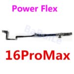 BaRuiLe 1pcs Power Volume Button Mute Switch Flex Cable iPhone 16 Pro Max 15 Plus Volume Button Control Cable Repair Part (New)
