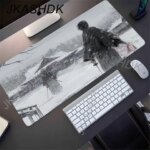 Japanese Samurai Mouse Pad Computer Gamer Cool Table Mat PC Non-slip Mousepad Gaming Computer Mat Laptop Accessories Deskmat (New)