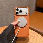 Magsafe Leather Phone Case iPhone 17 Air 16 15 14 13 12 11 Pro Max Plus Magnetic Shockproof Frosted Hard PC Back Cover (New)