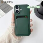 Classic Frosted Solid Colours Card Case For iPhone 17 Pro Max 16 15 14 13 12 11 Pro Max Mini Plus Silicone Drop-proof Soft Cover (New)