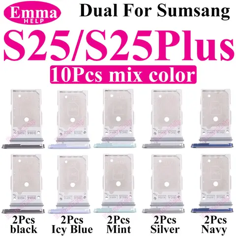 Sfc7c3c83023642aca833fa2d062dc8d5P_480x480q75 10Pcs Dual SIM Tray Samsung Galaxy S25 S24 S23 S22 S21 S20 Ultra Plus FE S21FE S20FE S24FE S23FE Slot Holder Adapter Part (New) - Image 1